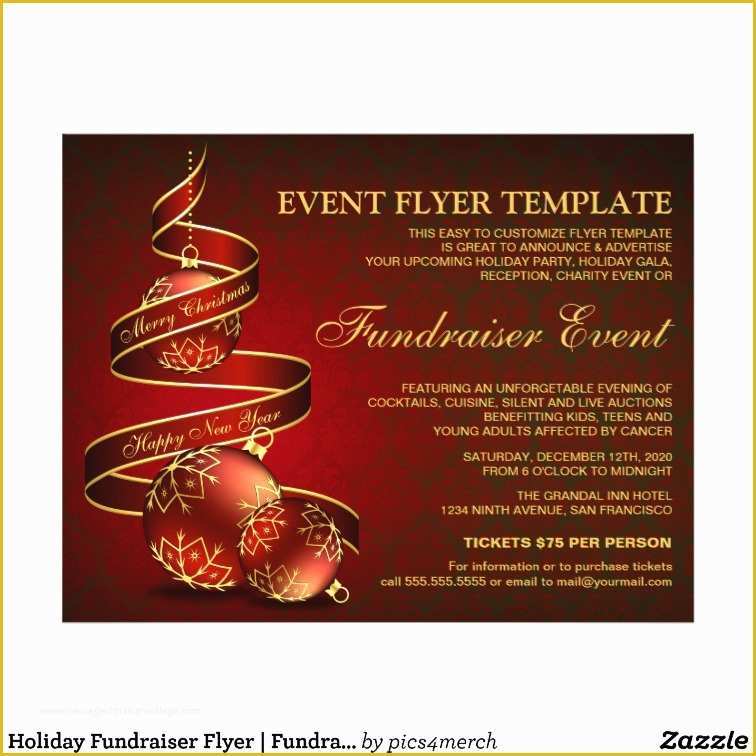 Charity event Flyer Templates Free Of Holiday Fundraiser Flyer Fundraising event