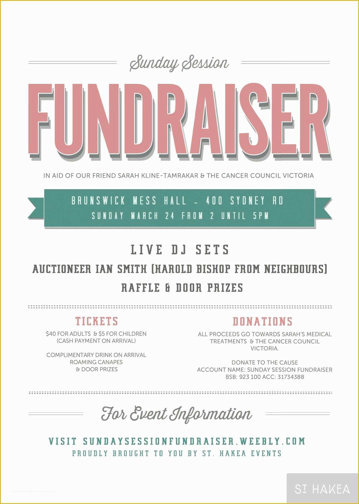 Charity event Flyer Templates Free Of Sunday Session Fundraiser event Flyer Proudly Bought to