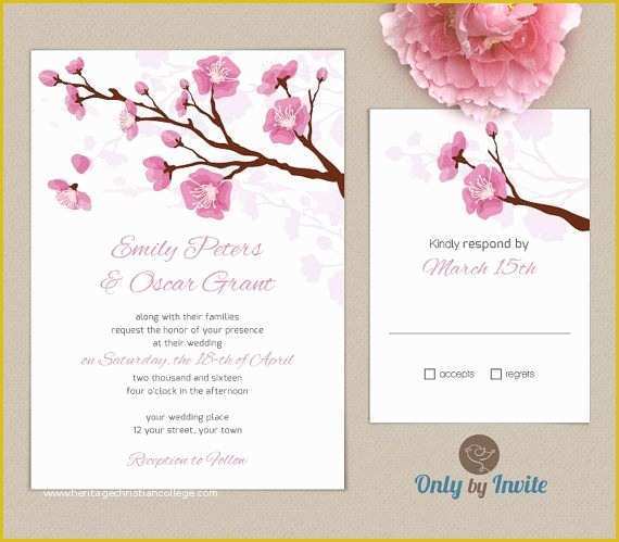 Cherry Blossom Invitation Template Free Of Best 25 Garden Wedding Invitations Ideas On Pinterest