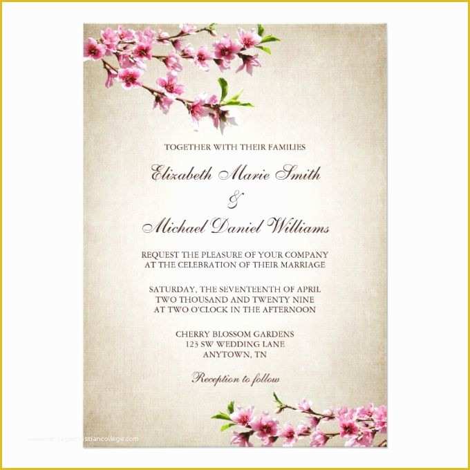 Cherry Blossom Invitation Template Free Of Cherry Blossom Invitation Template Free Fresh Cherry