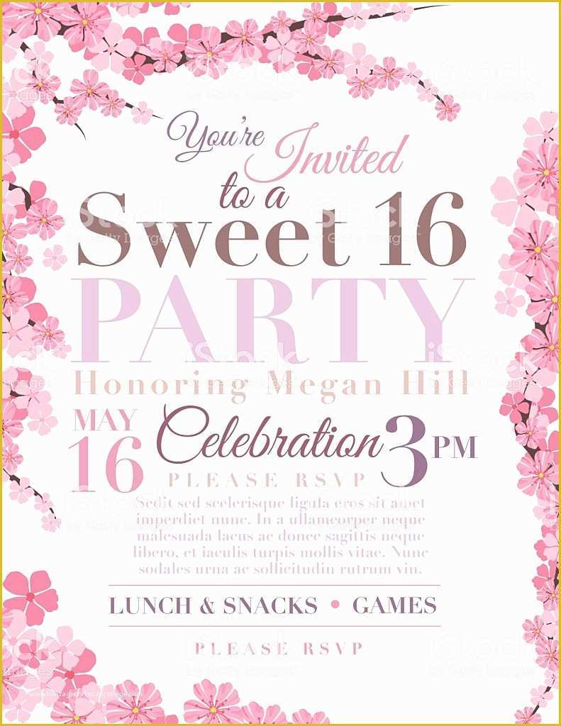 Cherry Blossom Invitation Template Free Of Cherry Blossom Invitation Template Free