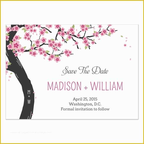 Cherry Blossom Invitation Template Free Of Cherry Blossoms Save the Date Cards Invitations & Cards