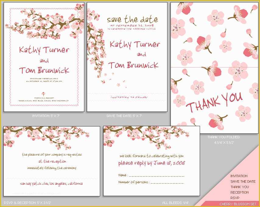 Cherry Blossom Invitation Template Free Of Elegant Wedding Invitations Cherry Blossom Wedding