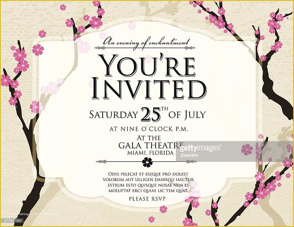 Cherry Blossom Invitation Template Free Of Templates Inspirational Mujka Rhallweneedisrighthereorg