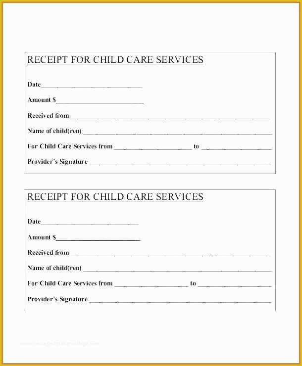 Child Care Receipt Template Free Of 13 Child Care Receipt Template