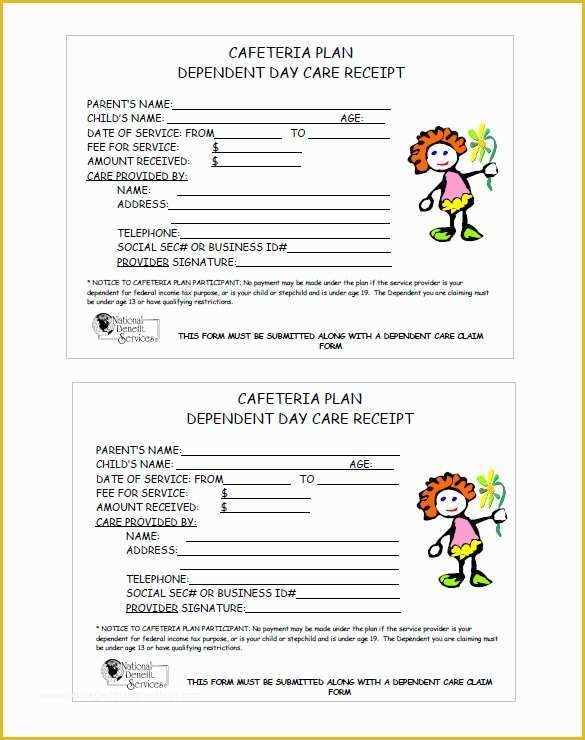 Child Care Receipt Template Free Of 19 Daycare Receipt Templates Doc Pdf