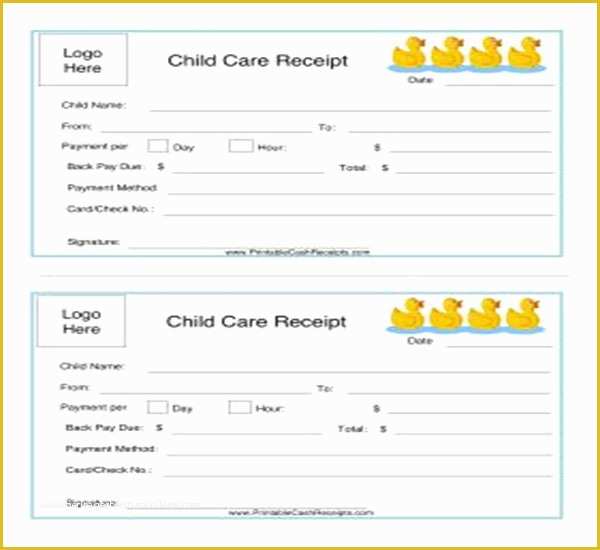 Child Care Receipt Template Free Of 21 Daycare Receipt Templates Free Pdf Word Excel formats