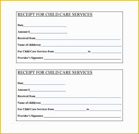 Child Care Receipt Template Free Of 24 Daycare Receipt Templates Pdf Doc