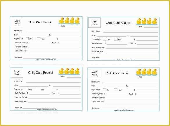 Child Care Receipt Template Free Of 24 Daycare Receipt Templates Pdf Doc