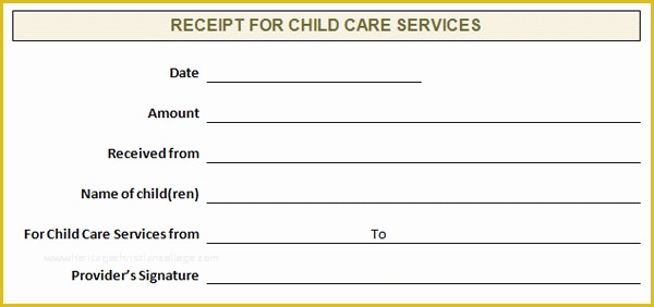 Child Care Receipt Template Free Of Child Care Receipt Template Free Basitting Invoice