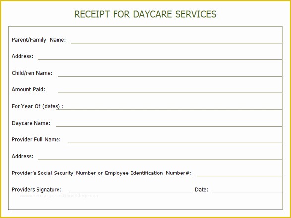 38 Child Care Receipt Template Free