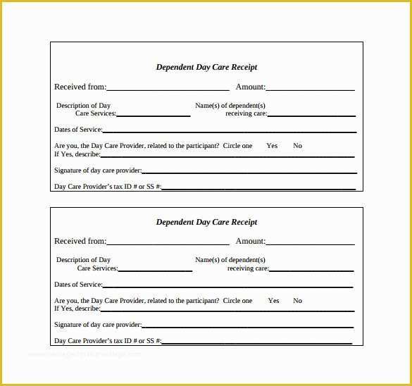 Child Care Receipt Template Free Of Daycare Receipt Template 24 Free Word Excel Pdf