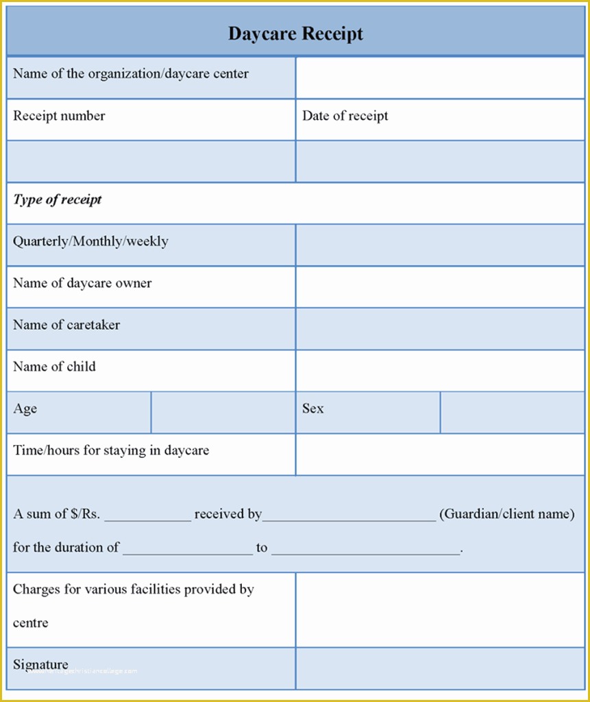 Child Care Receipt Template Free Of Free Child Care Invoice Template