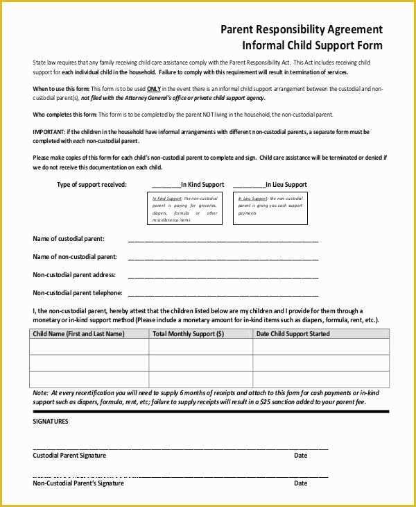 Child Support Agreement Template Free Download Of 10 Child Support Agreement Templates Pdf Doc