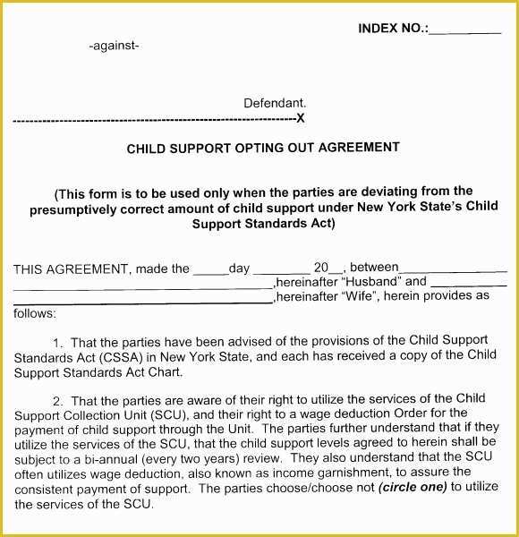 Child Support Agreement Template Free Download Of 8 Sample Child Support Agreements