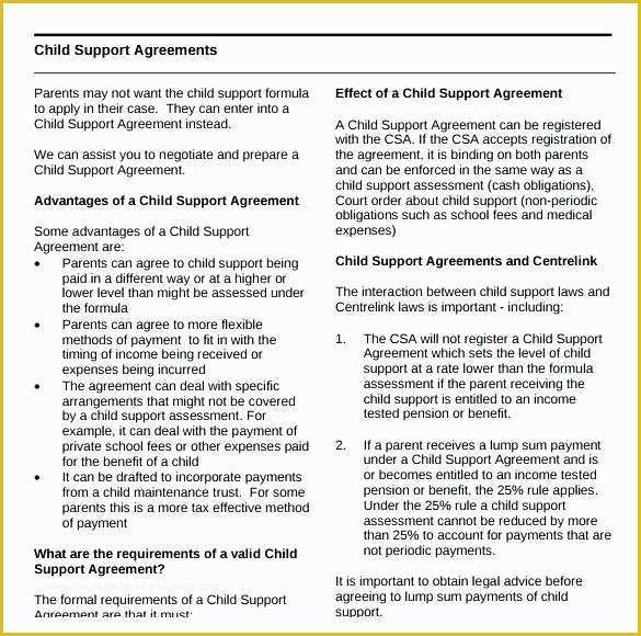 Child Support Agreement Template Free Download Of Child Support Receipt Template Contract – Retailbutton