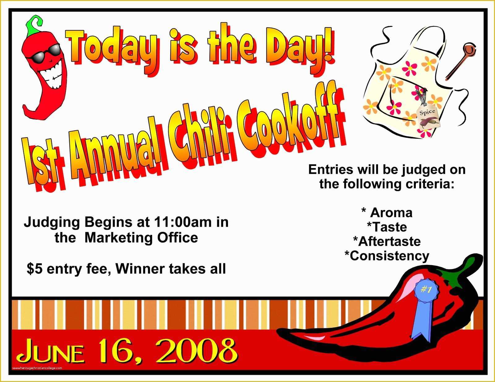 44 Chili Cook Off Flyer Template Free Heritagechristiancollege