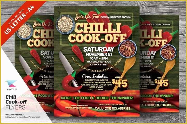 44 Chili Cook Off Flyer Template Free | Heritagechristiancollege