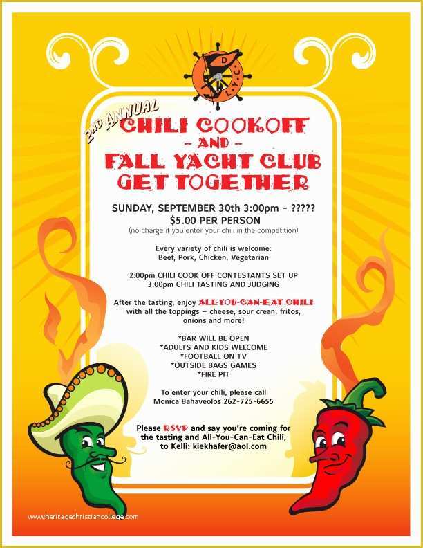 Chili Cook Off Flyer Template Word Free