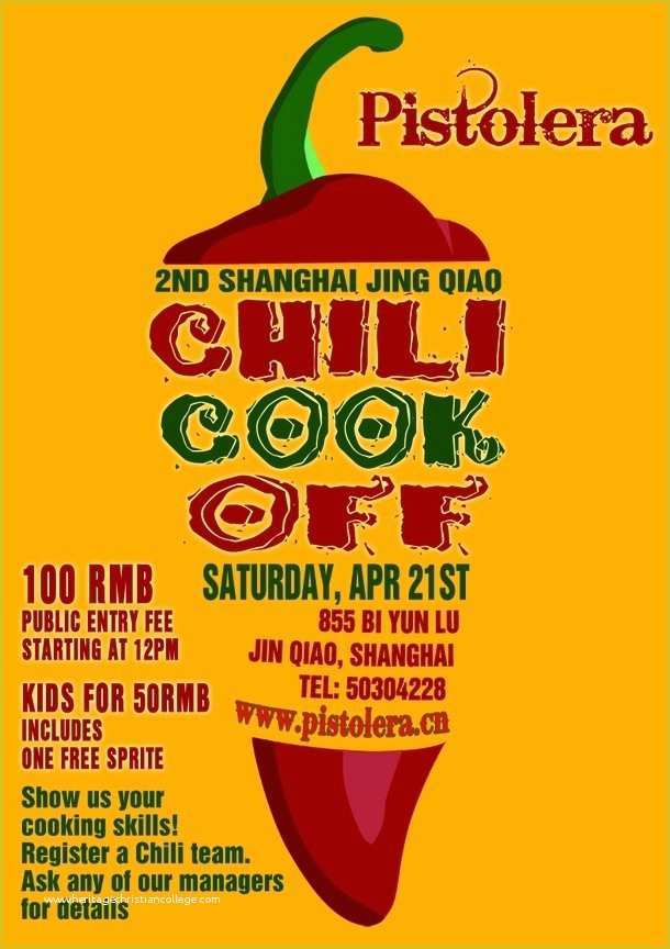 Chili Cook Off Flyer Template Free Of Chili Cook F Flyer Template