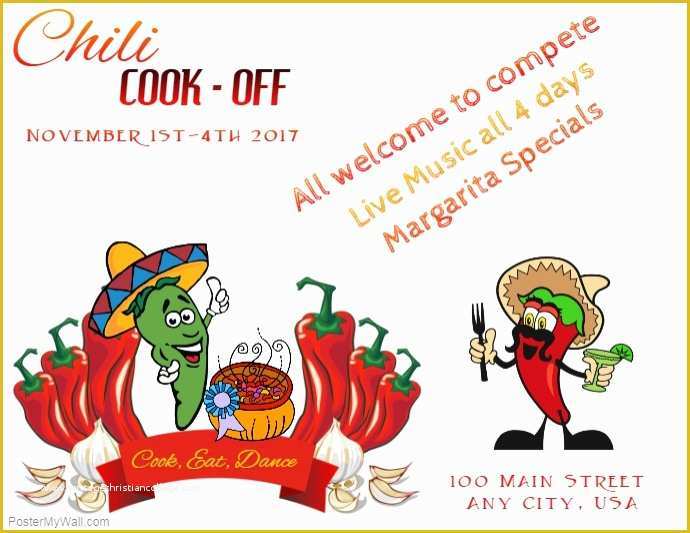 Chili Cook Off Flyer Template Free Of Chili Cook F Flyer Template