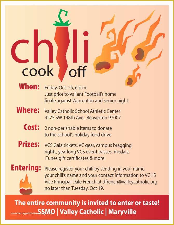 44 Chili Cook Off Flyer Template Free | Heritagechristiancollege