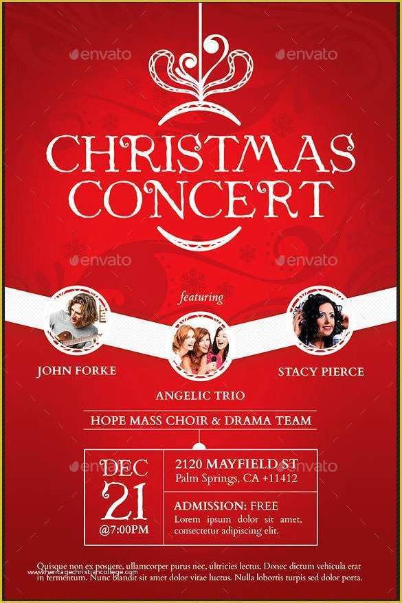 Christmas Concert Flyer Template Free Of 31 Christmas Brochures Templates – Free Psd Eps Ai