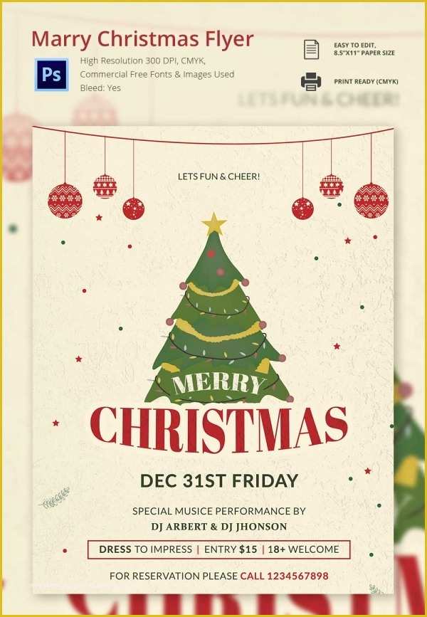 Christmas Concert Flyer Template Free Of 60 Christmas Flyer Templates Free Psd Ai Illustrator