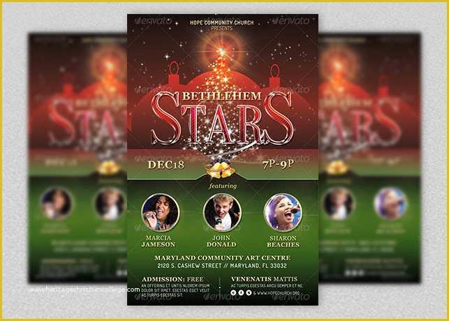 Christmas Concert Flyer Template Free Of Candle Archives