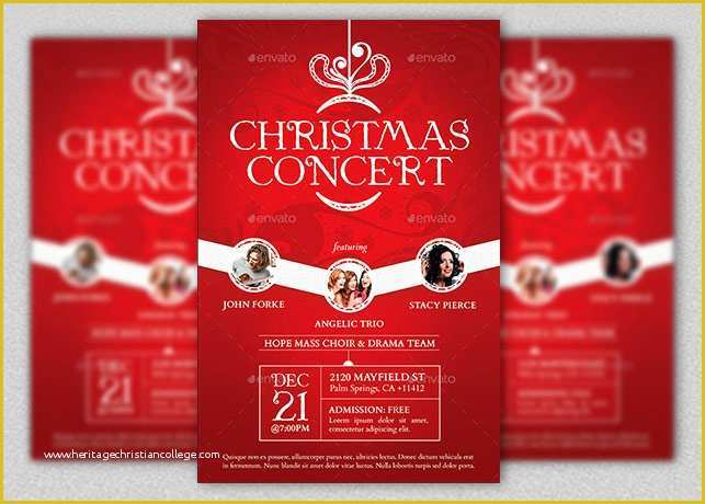 Christmas Concert Flyer Template Free Of Christmas Concert Flyer and Poster Template