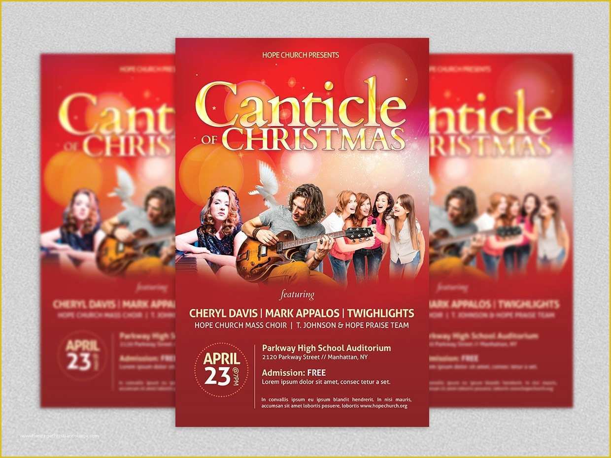 Christmas Concert Flyer Template Free Of Christmas Concert Flyer Poster Flyer Templates