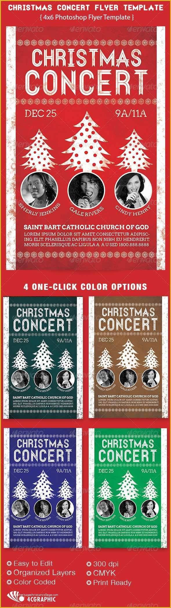 Christmas Concert Flyer Template Free Of Christmas Concert Flyer Template