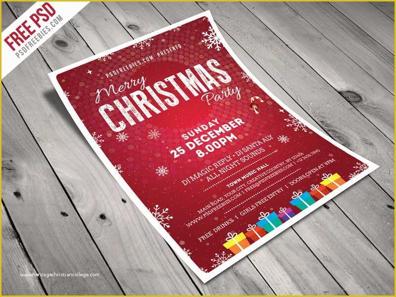 Christmas Concert Flyer Template Free Of Christmas Party Flyer Template Free Psd