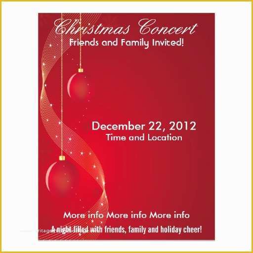 Christmas Concert Flyer Template Free Of Christmas Program Flyer Templates Christmas Program