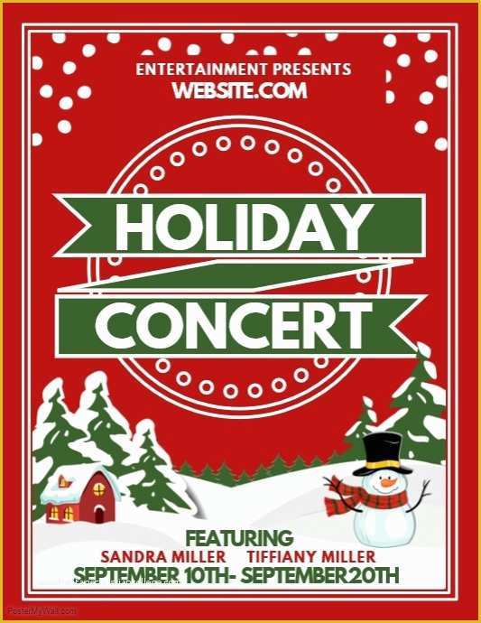 Christmas Concert Flyer Template Free Of Holiday Concert Template