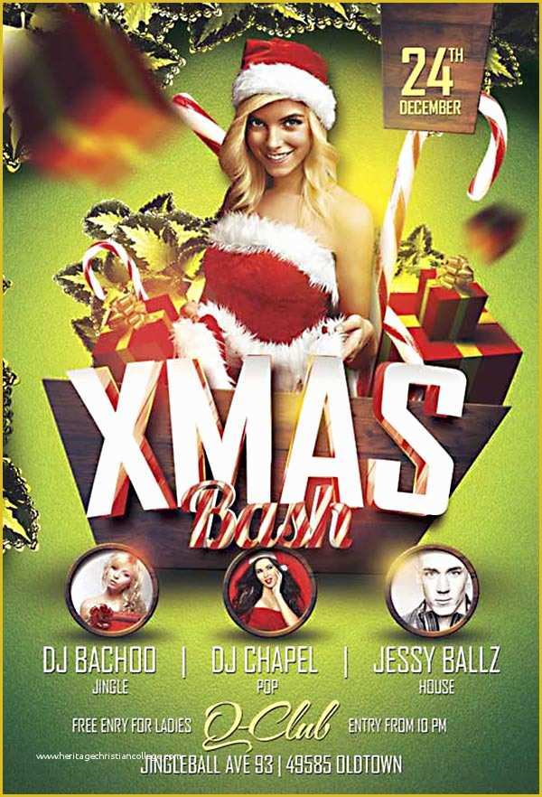 Christmas Flyers Templates Free Psd Of 10 Best Free Christmas Party Flyer Poster Design