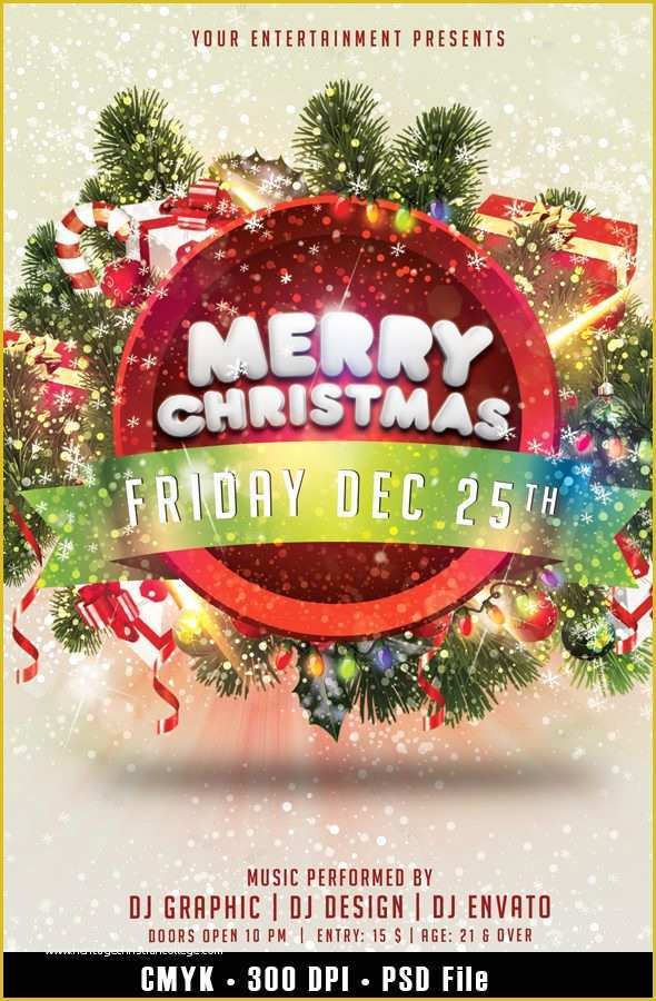 Christmas Flyers Templates Free Psd Of 30 Free Christmas Party Flyers and New Year Party Flyer