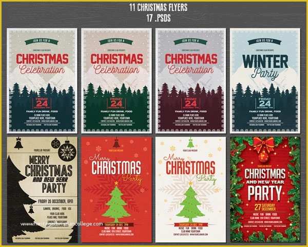 Christmas Flyers Templates Free Psd Of Christmas and New Year Flyers Template Bundle