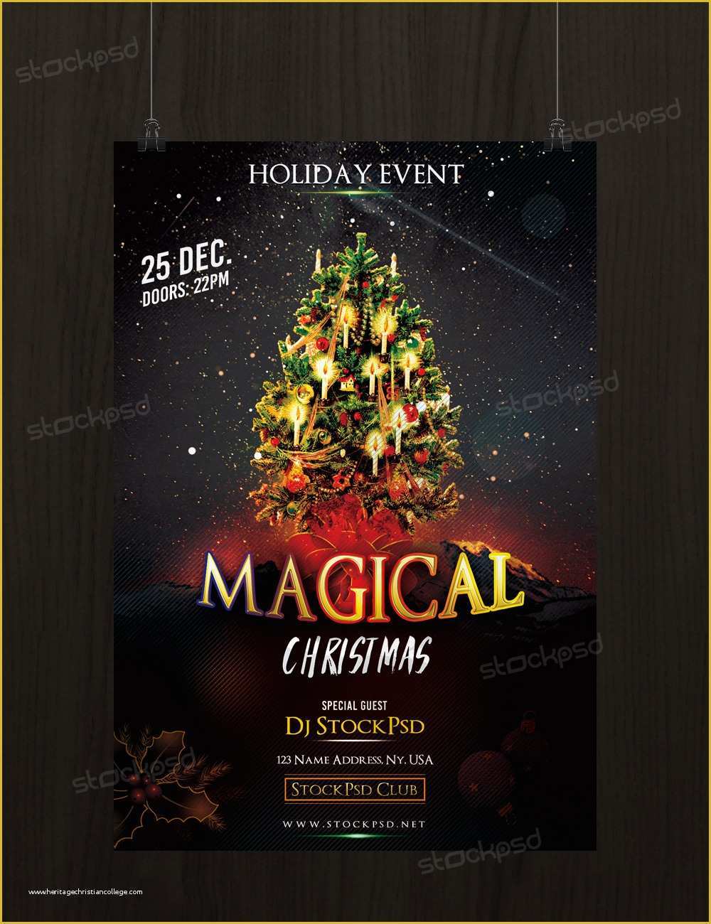 Christmas Flyers Templates Free Psd Of Free Download Magical Christmas Psd Template Flyer