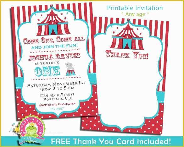 Circus Invitation Template Free Of 27 Carnival Birthday Invitations Free Psd Vector Eps