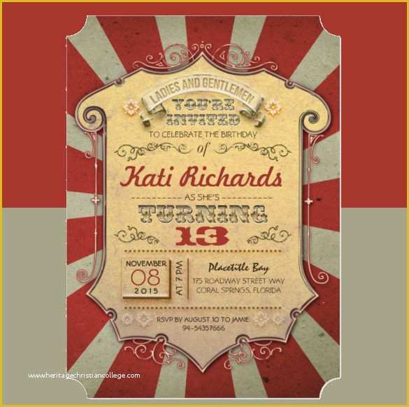 Circus Invitation Template Free Of 37 Carnival Birthday Invitation Templates Free Sample