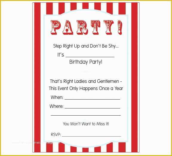 Circus Invitation Template Free Of Carnival Ticket Invitation Template Cliparts