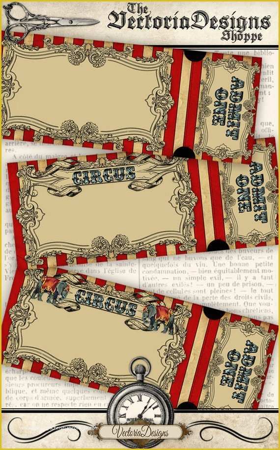 Circus Invitation Template Free Of Circus Invitation Tickets Circus Party Printable Paper