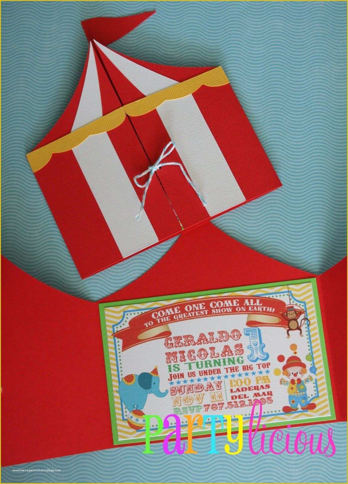 Circus Invitation Template Free Of Circus Invitations On Pinterest