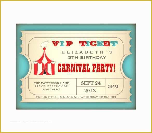 Circus Invitation Template Free Of Circus Party Invitation Template – 23 Free Jpg Psd