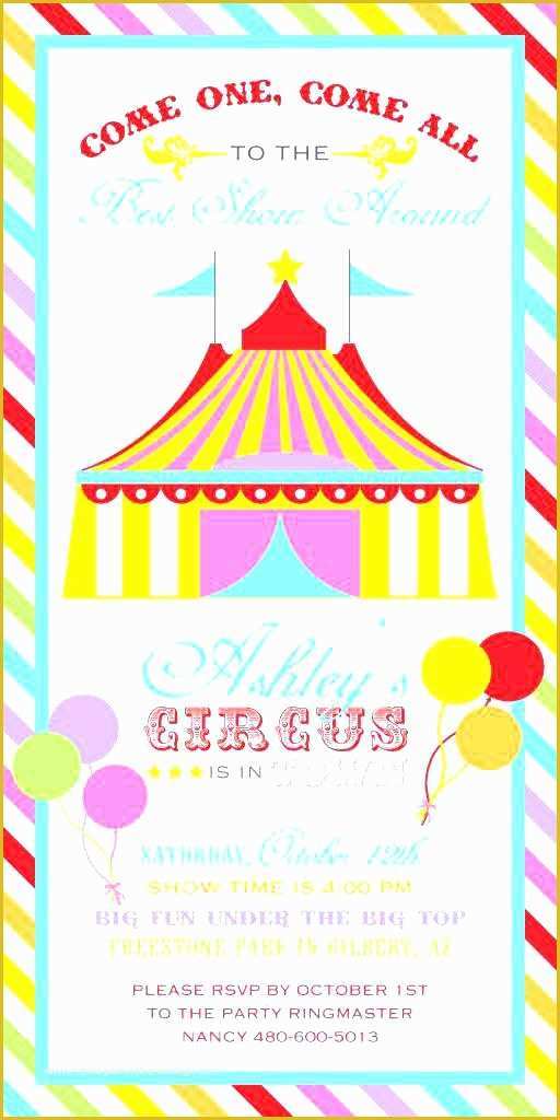 Circus Invitation Template Free Of Circus theme Invitation Templates – Mundoaviacion