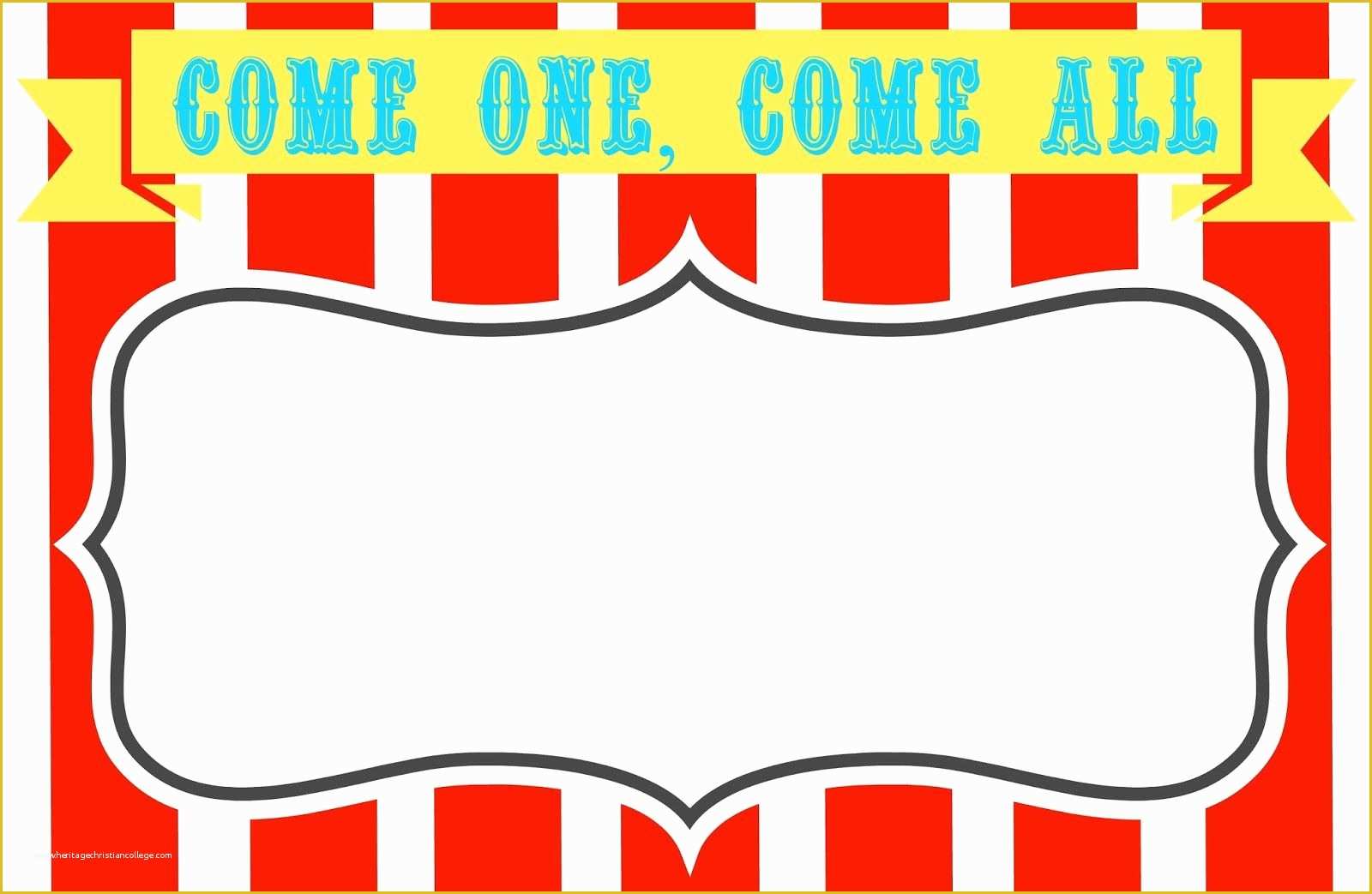 Circus Invitation Template Free Of Free Printable Carnival themed Invitations