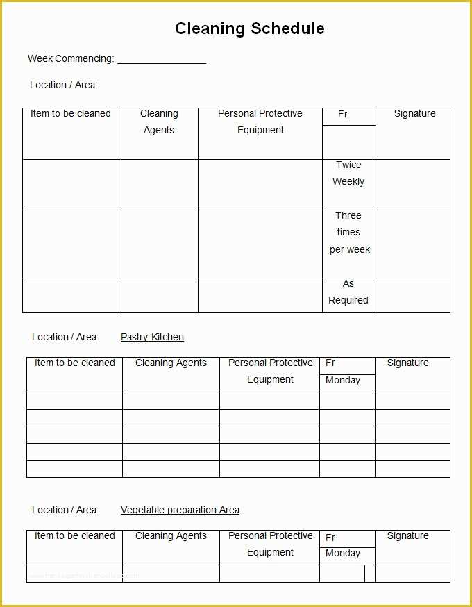 Cleaning Business Templates Free Of 35 Cleaning Schedule Templates Pdf Doc Xls