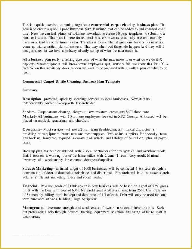 Cleaning Business Templates Free Of Carpet Cleaning Business Plan Template Templates