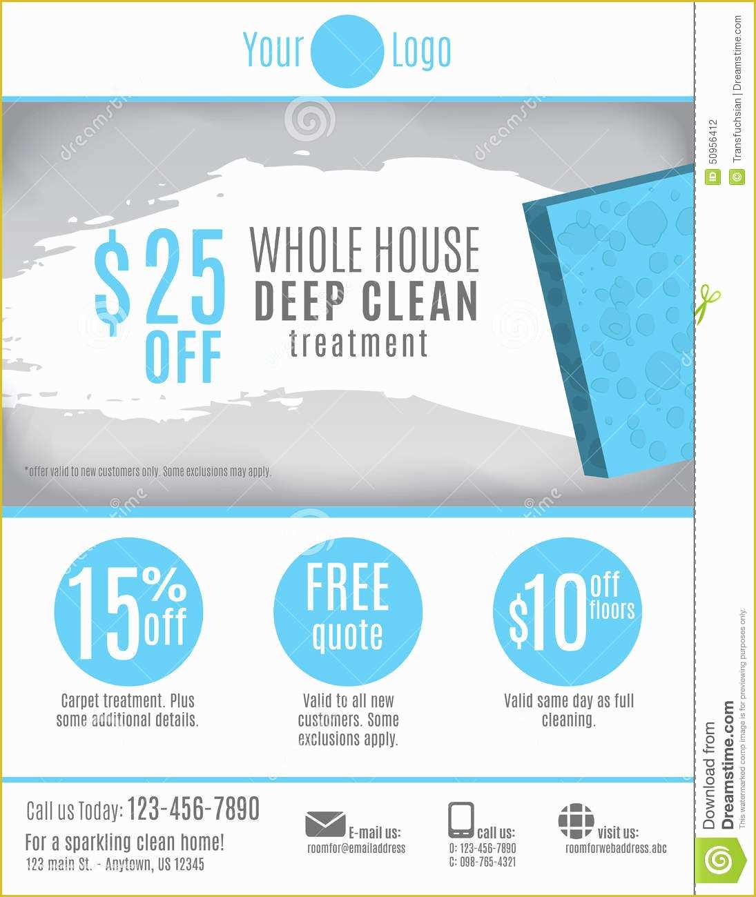 Cleaning Business Templates Free Of Cleaning Service Flyer Template Advertisement Stock Vector
